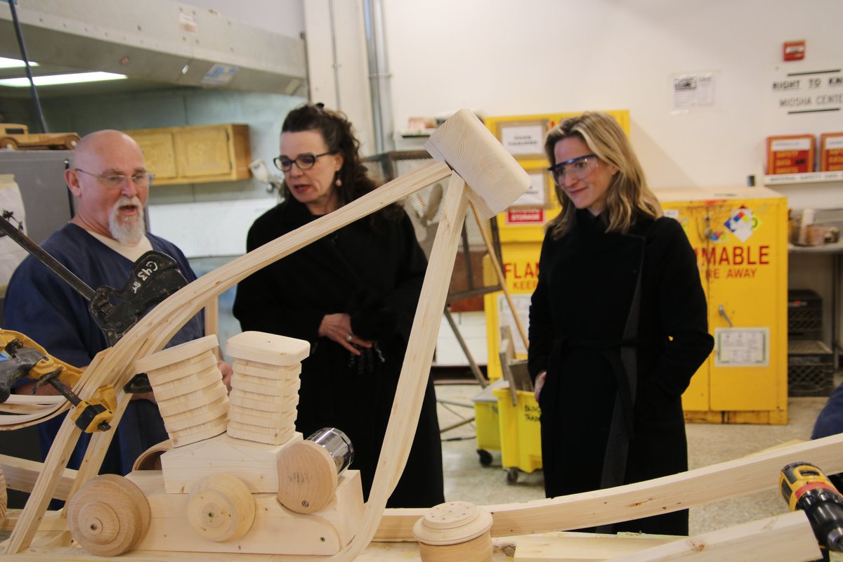 Secretary Benson tours Vocational Village.