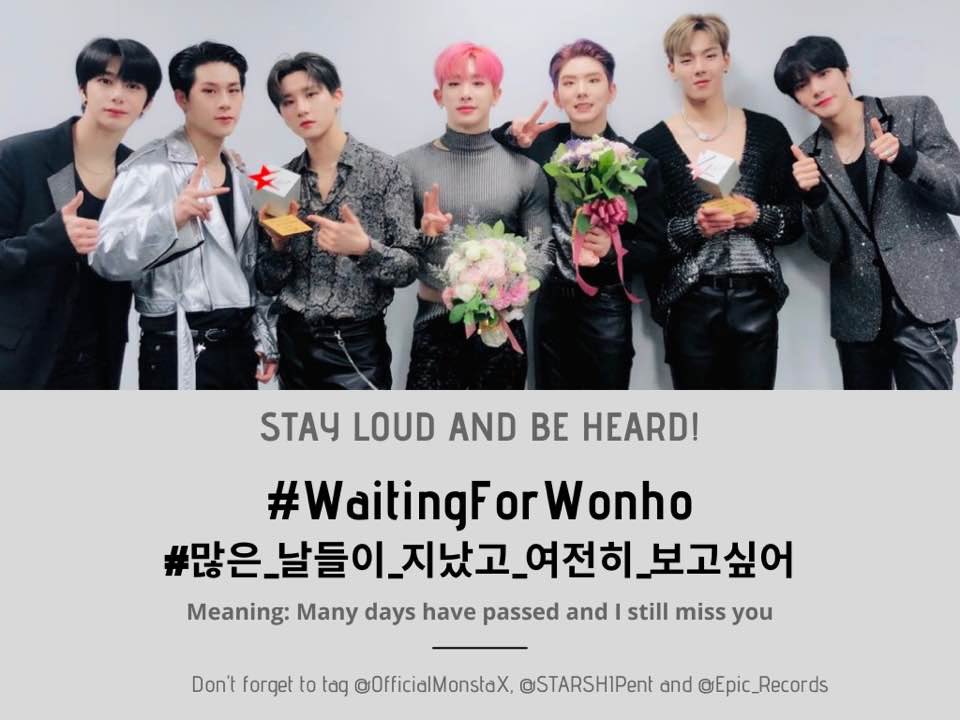 2020022812pm KST onwards221st Hashtags @OfficialMonstaX  @STARSHIPent  @Epic_Records  #WaitingForWonho #많은_날들이_지났고_여전히_보고싶어 433 official protest Hashtags