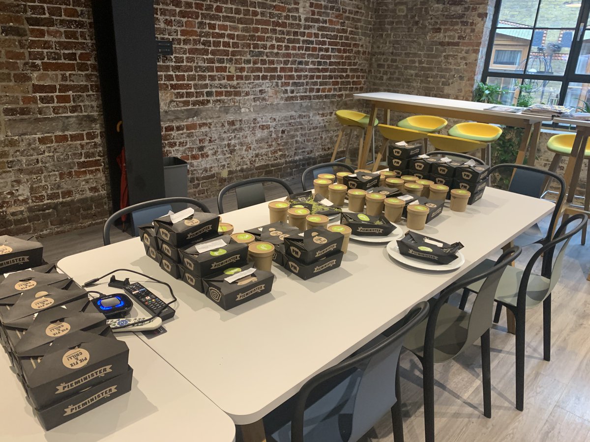 Castconsultancy's tweet photo. As part of our #castcontribution we like to support local businesses once a month and provide lunch for the office. Today was pie day... thanks @pieminister https://t.co/udSseeV9xu
