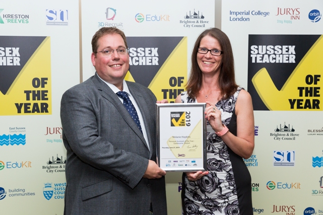 Superstar PA Melanie Hopkins of <a href="/theeastbourneac/">The Eastbourne Academy</a> was one of Eastbourne's 2019 Sussex Teacher of the Year Awards winners. Submit 2020 #STOTY nominations now at bit.ly/2wBnUvQ <a href="/Caroline_Ansell/">Caroline Ansell</a> <a href="/EastbourneBC/">Eastbourne BC</a>