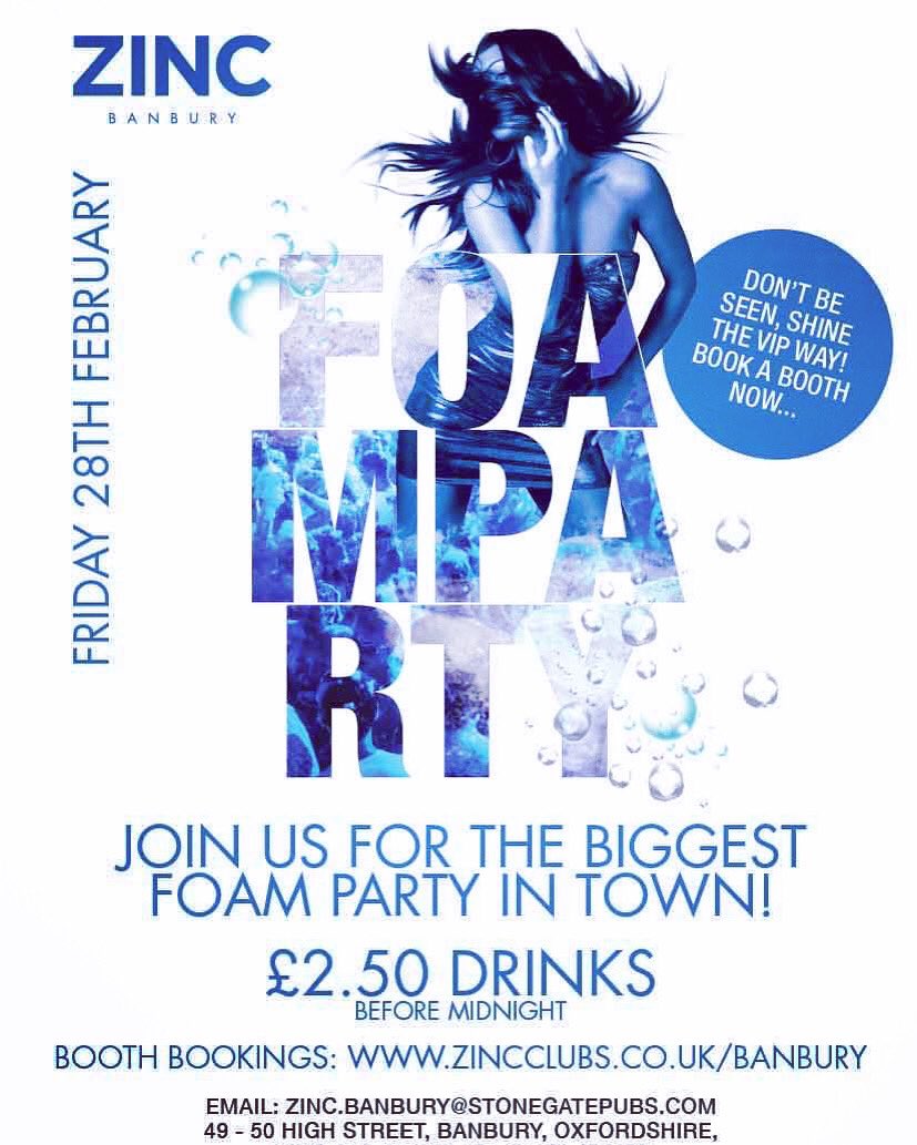 FeverBanbury's tweet photo. Did somebody say Foam Party?🤩 https://t.co/MwSDfFa50j