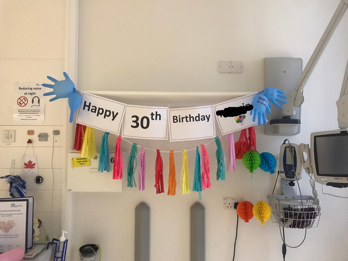 One of our ladies has a special birthday today so the team have gone the extra mile to make her feel special #patientcentred #erp #extramile #enhancedrecoverybay @MFT_SMH