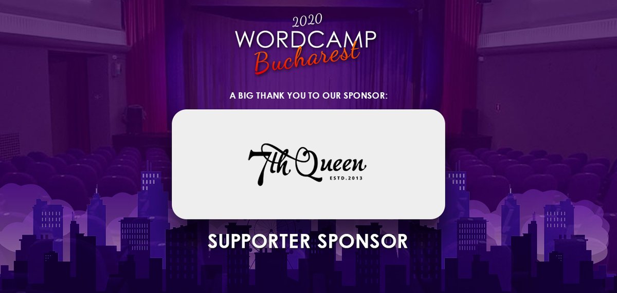 Join us today in saying a big thank you to SeventhQueen for supporting WordCamp Bucharest as a supporter sponsor 2020.bucharest.wordcamp.org/2020/02/28/a-b…
😍 Don’t forget to get your ticket! bit.ly/wcbuc2020ticke… #wcbuc #wordcamp #57daysleft
#seventhqueen