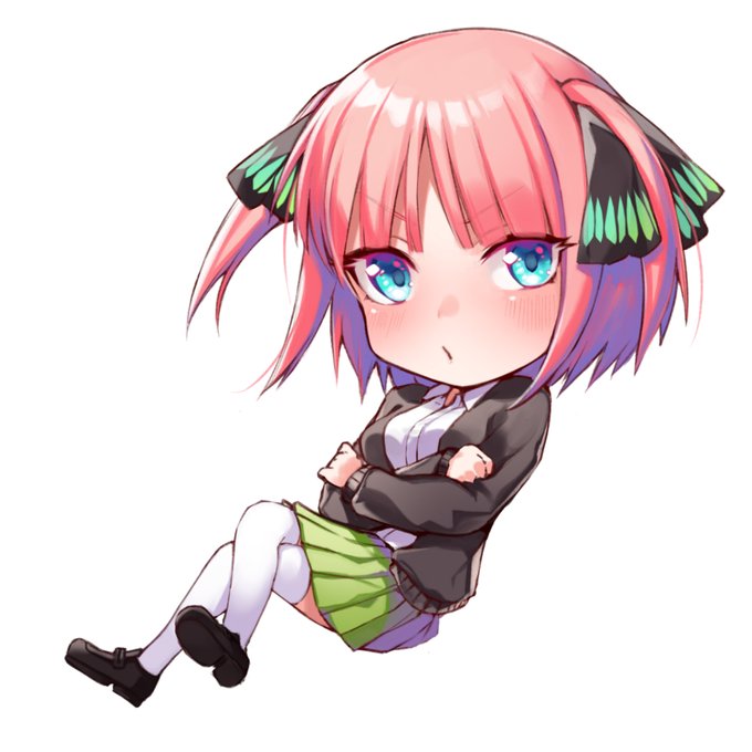 はちろくさんがTwitterに投稿した中野二乃(五等分の花嫁)のイラスト。