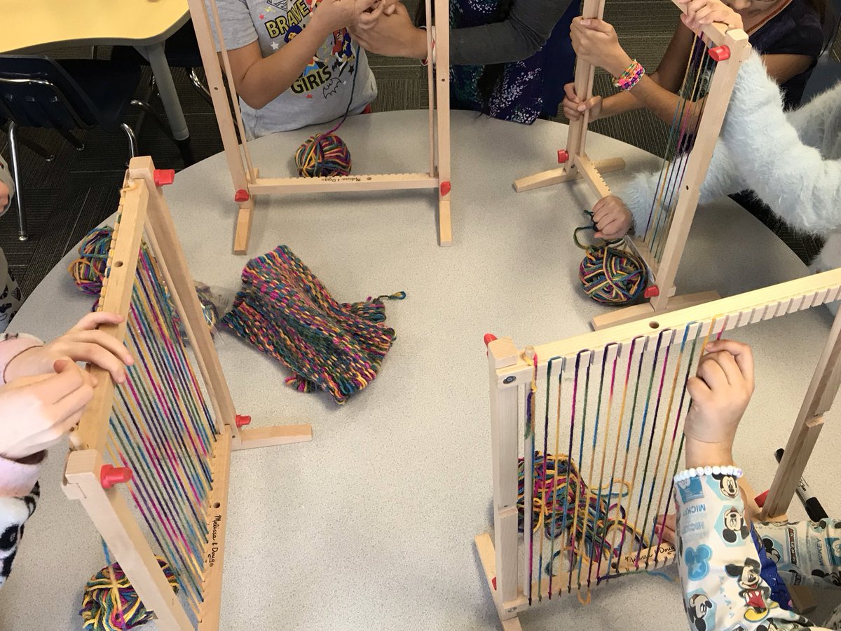 Preparing 15 looms for our school-wide collaborative weaving project. Let the making commence! <a href="/RalphMaybank/">Ralph Maybank School</a> <a href="/PTLibLC/">PTLearningCommons</a>