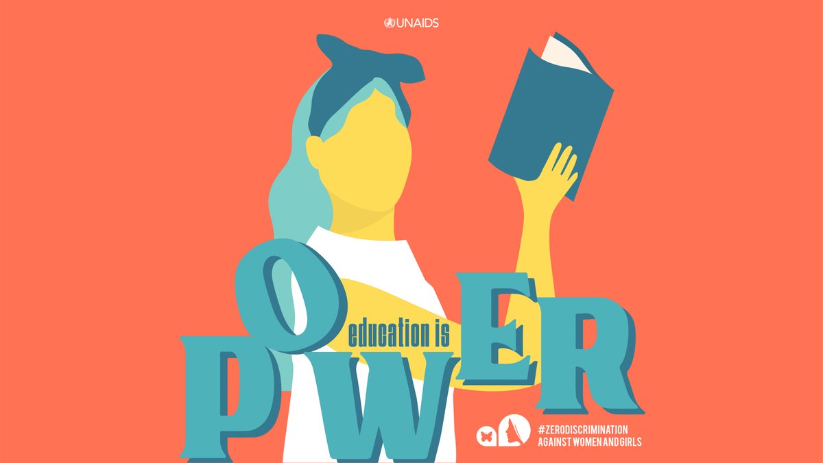 UNAIDS's tweet photo. All women and girls should attend primary and secondary school for free.

Retweet if you're joining our Zero Discrimination movement! https://t.co/zgGKm7l4TO