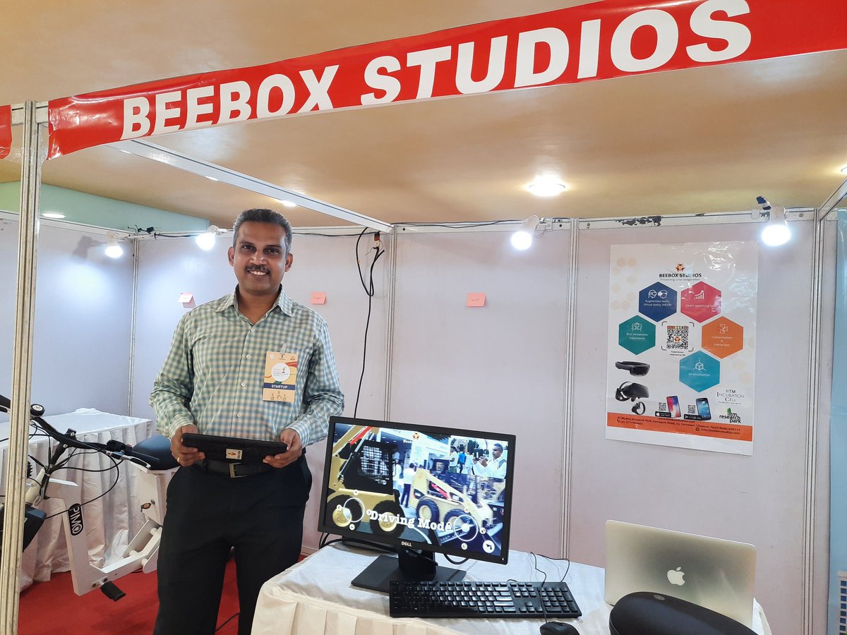 BeeboxStudios's tweet photo. We had a wonderful day showcasing our offerings in #3D, #AR, #VR space to the visitors at the National Entrepreneurship Awards #NEA2019  winners and participants event at #IITMRP. #msde #startupindia #digitaltwin #XR Thank you #iitmincubationcell ! https://t.co/rMfJLYpmWV