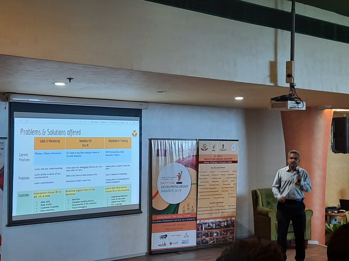 BeeboxStudios's tweet photo. We had a wonderful day showcasing our offerings in #3D, #AR, #VR space to the visitors at the National Entrepreneurship Awards #NEA2019  winners and participants event at #IITMRP. #msde #startupindia #digitaltwin #XR Thank you #iitmincubationcell ! https://t.co/rMfJLYpmWV