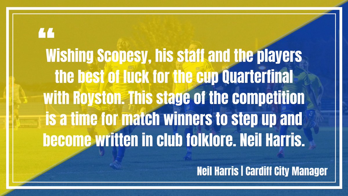 Cardiff City Manager sending his support to the Beach Boys 🙌🏻
#FATrophy #YAMC 💛💙