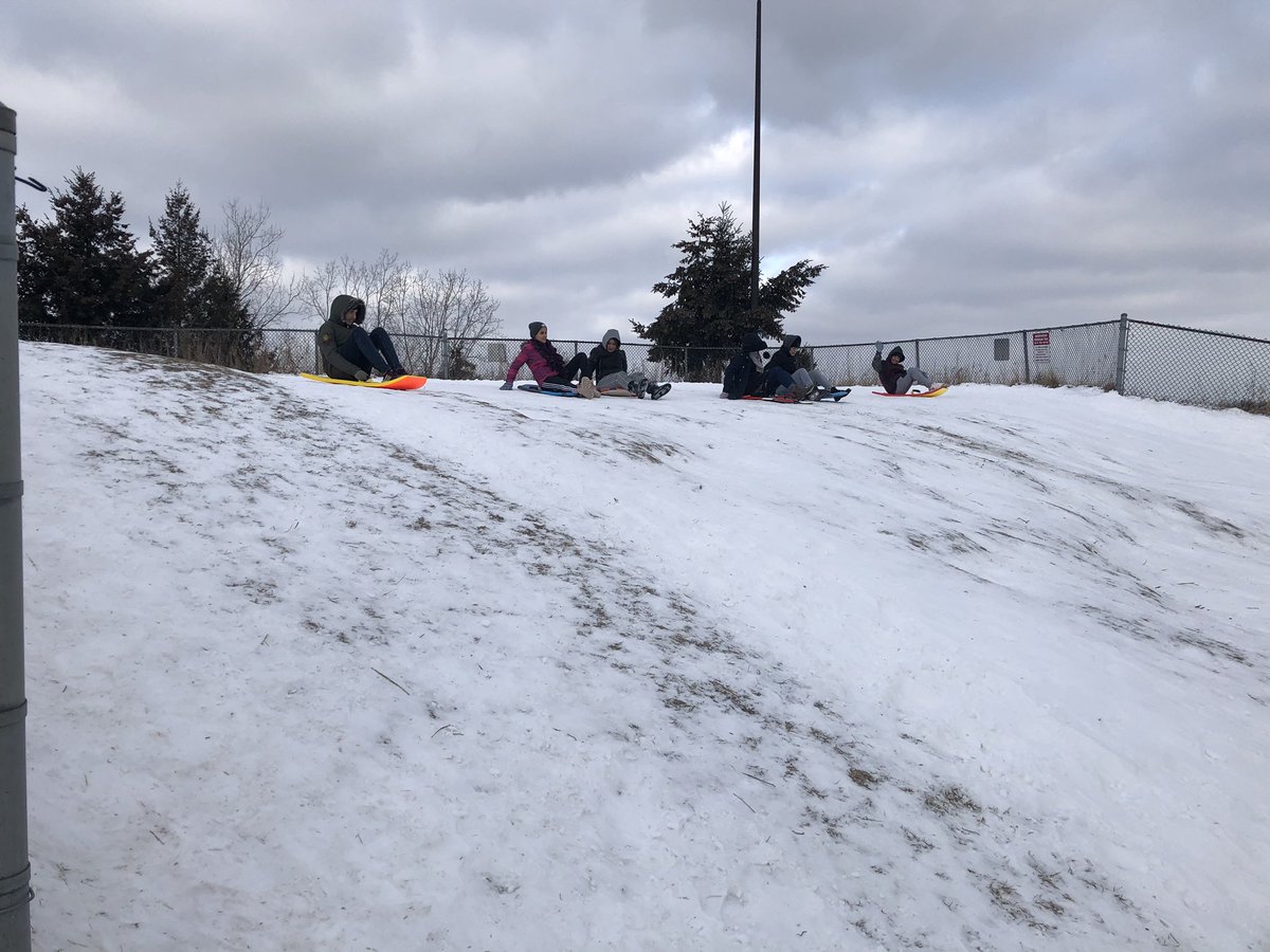 SherriSoumis's tweet photo. Students from my ESLD class experience tobogganing for the first time! @CCHcomets @desjkol #CanadianExperience #TheGreatOutdoors https://t.co/dr9xNzTteP
