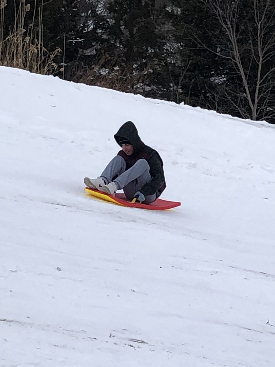 SherriSoumis's tweet photo. Students from my ESLD class experience tobogganing for the first time! @CCHcomets @desjkol #CanadianExperience #TheGreatOutdoors https://t.co/dr9xNzTteP