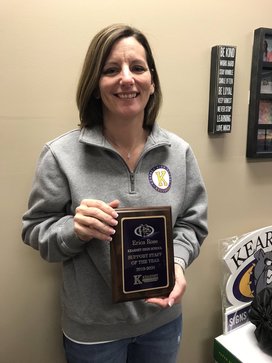 Congrats to KHS Support Staff Member of the year Mrs. Erica Rose. Mrs. Rose is a rockstar staff member in our counseling office and is an asset to our building and students. Congratulations!