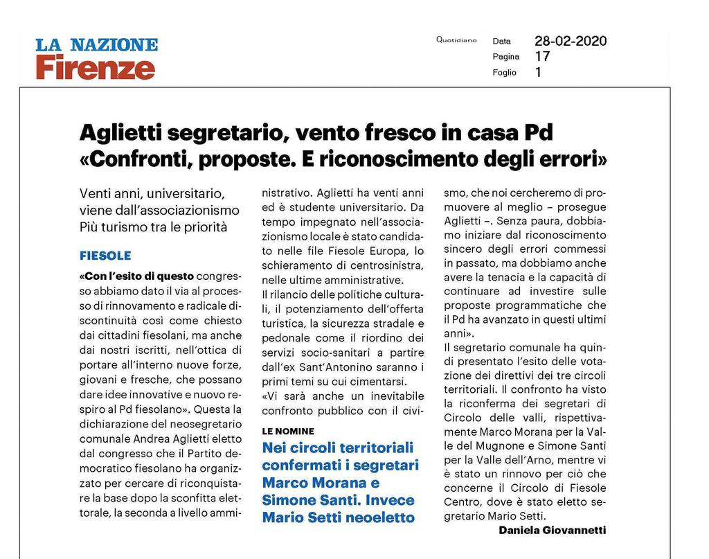 PdUnione's tweet photo. #Congresso2020
#PdFiesole https://t.co/Aixqep7MGR