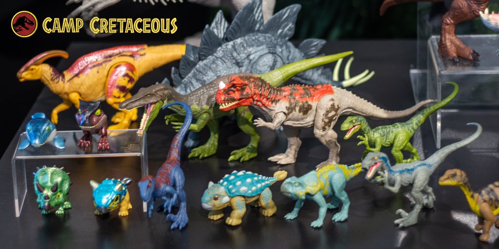 Collect Jurassic Camp Cretaceous Every Mattel Jurassic World Figure In This Display Is Releasing This Fall In Conjunction With The Much Anticipated Netflix Show In Their Own Camp Cretaceous Packaging