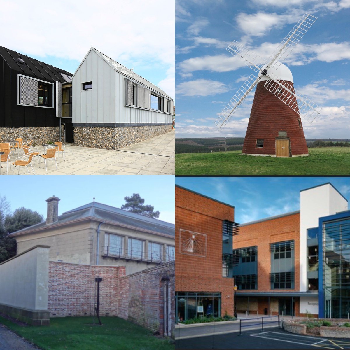 Sussex Heritage Trust Awards Public and Community category sponsored <a href="/Gatwick_Airport/">London Gatwick LGW</a> @GatwickVoice. From top left: @volksrailway by <a href="/abirarchitects/">ABIR Architects</a>, Halnaker Windmill by <a href="/bpg_as/">BPG Architects + Surveyors</a>, The Nugee and Winn Buildings by <a href="/MillerBourne/">Miller Bourne</a>, Petworth House Tennis Court by <a href="/Savills/">Savills</a>