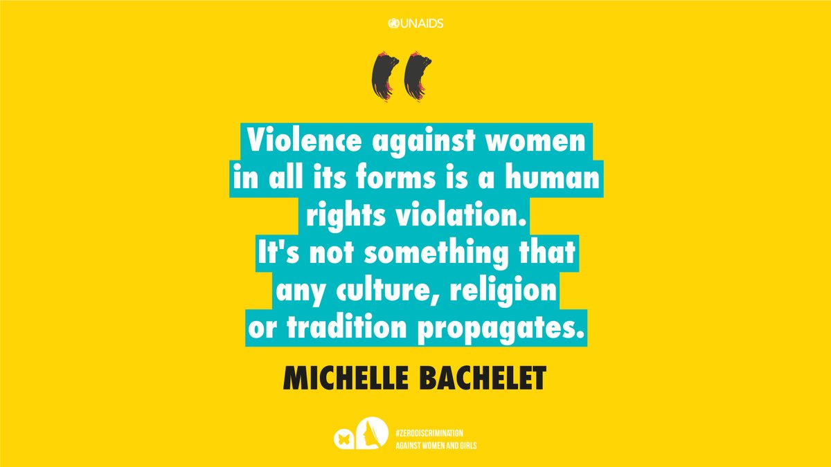 UNAIDS's tweet photo. Women are at a greater risk of gender-based violence when they are not treated as equal citizens with equal rights.

Retweet your support for Zero Discrimination against women and girls. https://t.co/wvSiJgaQRm