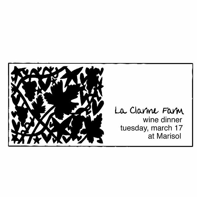 creamwine's tweet photo. La Clarine! At Marisol! Join the fun on Tuesday, March 17 at 6:30pm as winemaker Hank Beckmeyer guides guests through a variety of La Clarine's biodynamic, harmonious wines paired with an ingredient-driven, seasonal five course tasting menu crafted by Ch… https://t.co/iBFN5mkJCN https://t.co/bc1h420GTa