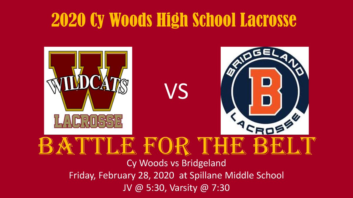 BATTLE FOR THE BELT TONIGHT!!!!  We need everyone to head to Spillane Middle School tonight to root on the Wildcats!  Series is tied 1-1.
