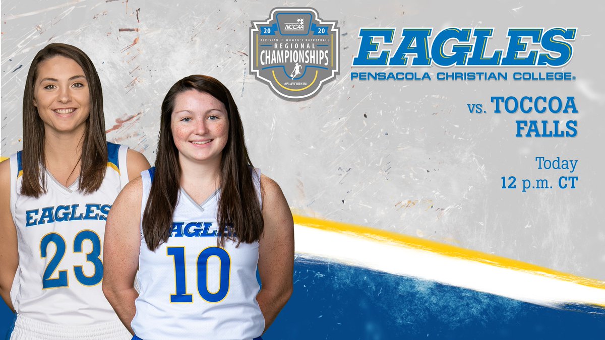 EaglesPCC's tweet photo. #GAMEDAY - Our #LadyEaglesBasketball team is playing against Toccoa Falls College in the NCCAA DII South Region Tournament! 🦅🏀

⏰ 12:00 PM CT
📍 Toccoa Falls College
🎥 https://t.co/IBD39AEnjU

#PensacolaChristianCollege #NCCAA https://t.co/NEgoQWcY9W