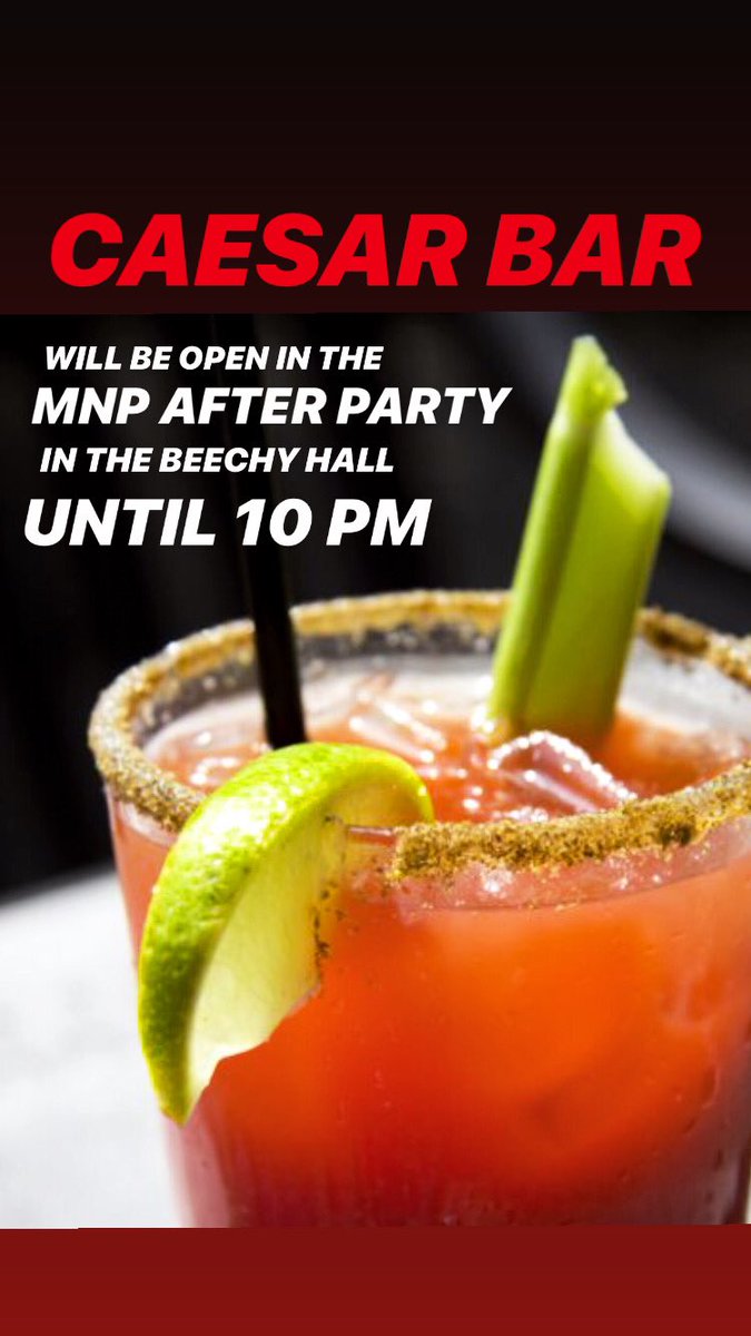 What’s more Canadian than Caesers at a Hockey game?! 🇨🇦 Get your tasty Caeser with some Last Mountain vodka at the MNP after party! <a href="/LMDistillery/">Last Mountain Distillery</a>