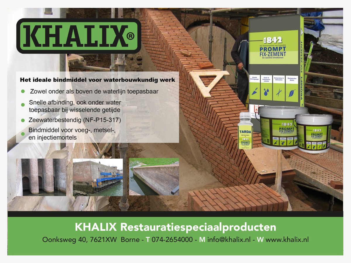 karsgeerken's tweet photo. Prompt-Fix Roman cement,
het ideale bindmiddel voor waterbouwkundig werk #zeewaterbestendig #khalix https://t.co/nTbzm14Qg5