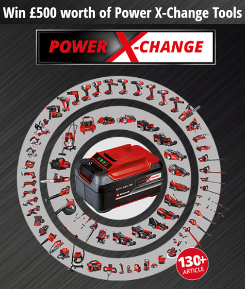 EinhellUK's tweet photo. COMPETITION ALERT🤓 To be in with a chance of winning £500 worth of Einhell Power X-Change simply:

1. Like and RT this post.
2. Visit https://t.co/3p8ANXAnXv and fill out your details.

Winner to be contacted on the 1st April 2020🛠️

#Competition #Einhell #DIY #Tools https://t.co/694xOlw2dd
