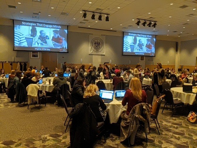 CCS_iSTEM's tweet photo. Excited for an engaging day at VA STEM Day 2020. Thank you @VDOE4STEM for having us! #VA4STEM #VAis4Learners https://t.co/qXJQiDQX7O