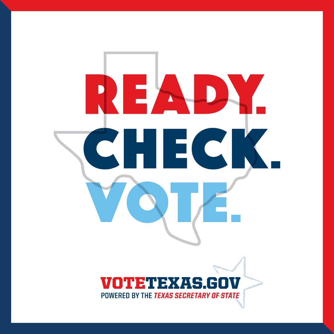 VoteTexas's tweet photo. Early voting for the primaries ends today. Check if you have an approved form of photo ID and what to do if you can’t reasonably obtain one at https://t.co/MdRpg54XRY. #VoteTexas #ReadyCheckVote https://t.co/vIwJHFBTig