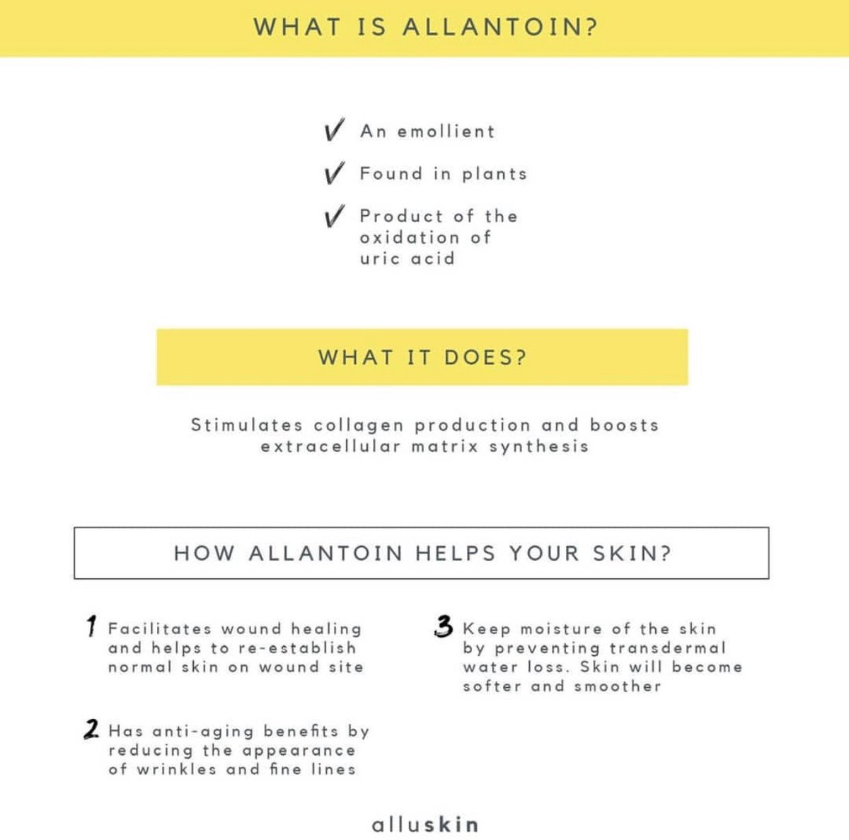 Alluskin main ingredients and their benefits: