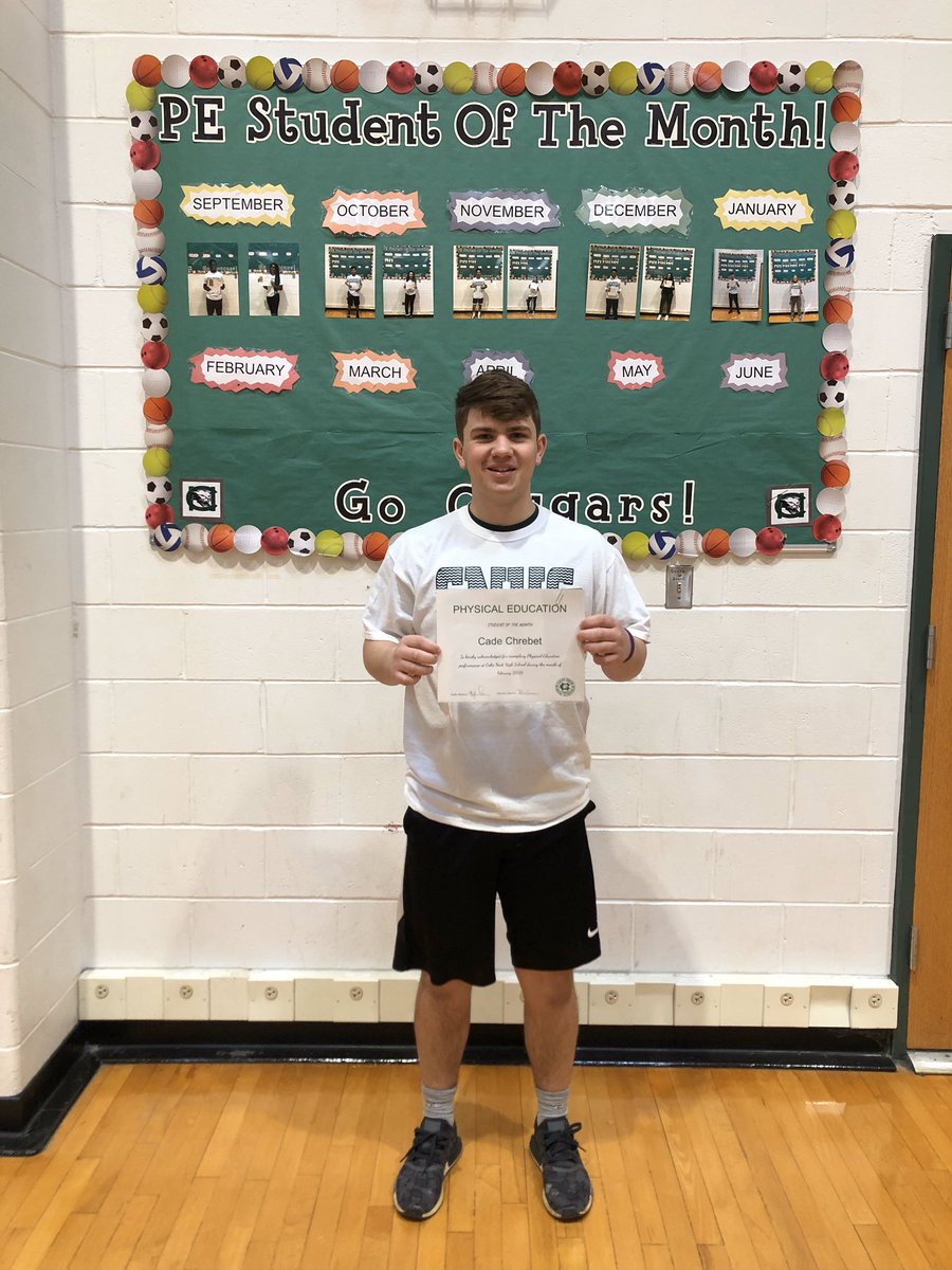 CNHS_PhysEd's tweet photo. Congratulations to Morgan Gitlitz and Cade Chrebet on being named CNHS PE Students of the Month! https://t.co/wNLzydQ1UT