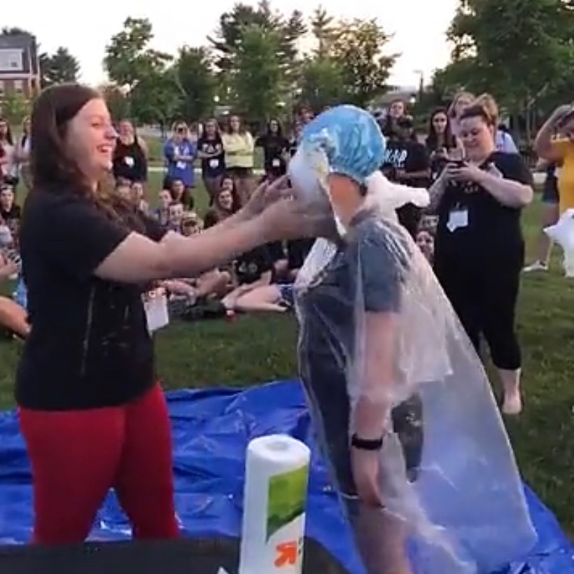 KDP_NAS's tweet photo. This week’s Philanthropy Friday we go back to SLR where we raised $2000 for the American Foundation for Suicide Prevention. Liz, Amanda R, Andrea, and Alex all got pied in our Pie-A-Board Member Fundraisers! Thanks for taking one for the team! #KDPNAS #MTSND #Philanthropy https://t.co/zGkx6HnpsF