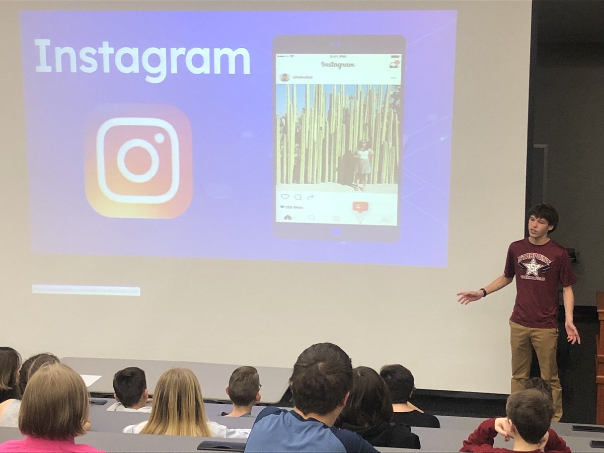 This is the second year our HS Starters (student ITs) are presenting to 5th graders. It’s more powerful to hear about the dangers on social media from actual students. Great job, guys! <a href="/StarpointCSD/">StarpointCSD</a> #onestarpoint