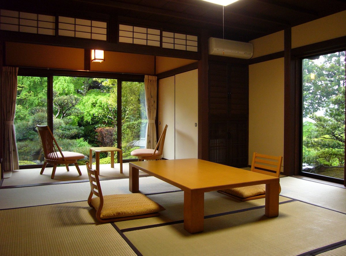 no humans scenery table indoors tatami sliding doors tree  illustration images