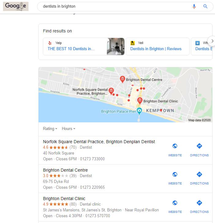 Seen the new SERP in <a href="/google/">Google</a>? Looks as though directories are back in fashion!! #seo #localseo #google #directories <a href="/ypforbusiness/">YP for Business</a> #yellowpages <a href="/yelplondon/">YelpLondon</a> #yelp
