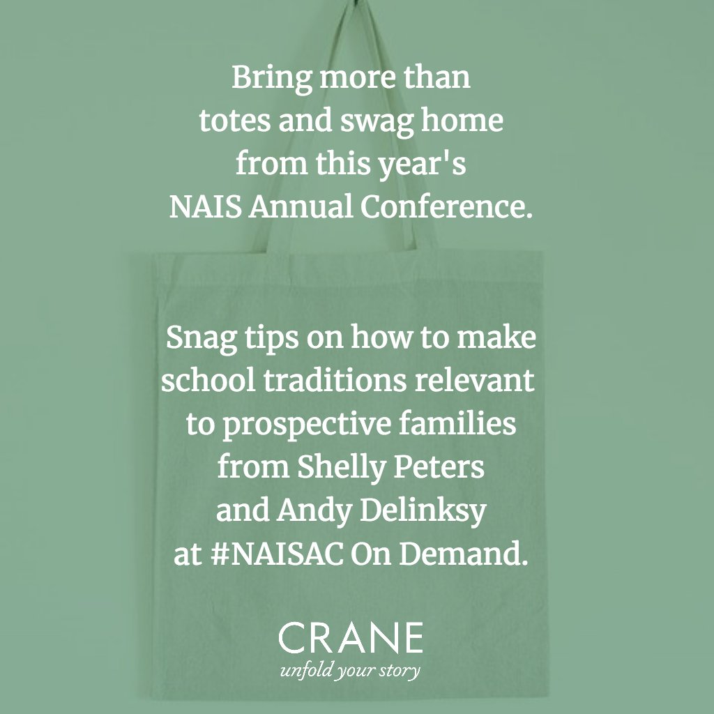 craneandpeters's tweet photo. Headed home from #NAISAC? You can still pick up some great digital swag on NAISAC On Demand, where great presentations, including one from our @shellywpeters and @andydelinsky of @thepeckschool, are available. https://t.co/b00Fcu22mj https://t.co/YUXCR8Zyte