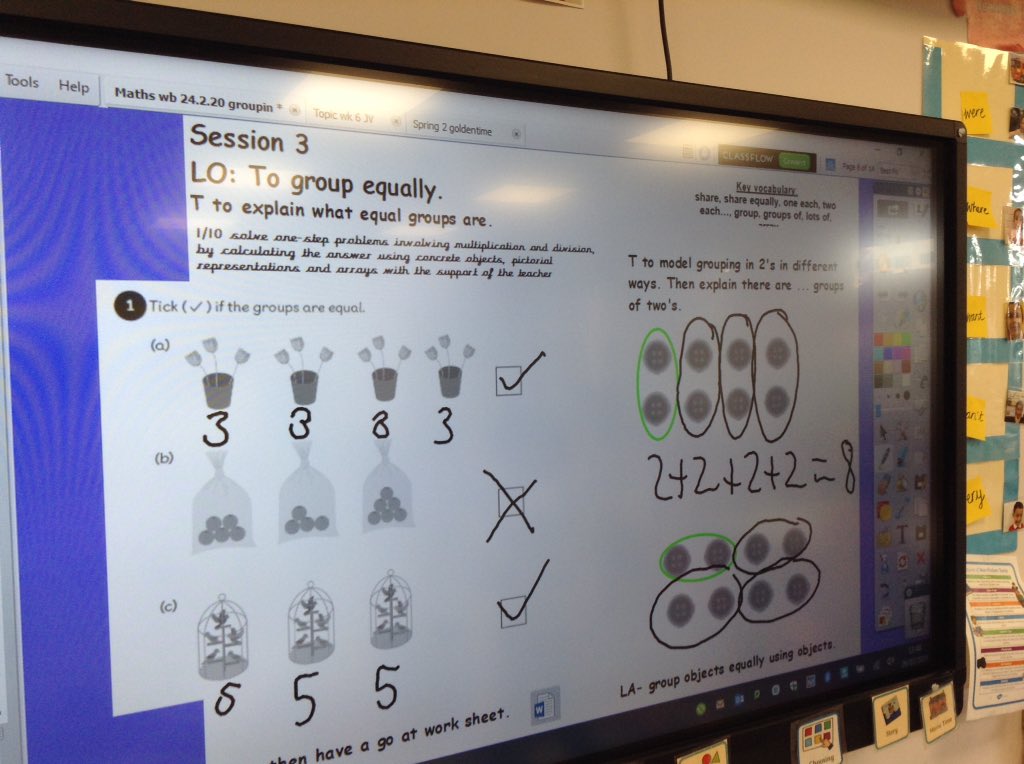 Yesterday we worked on grouping equally. We then had a go at writing the repeated addition number sentences ➕✔️@kestrelmead