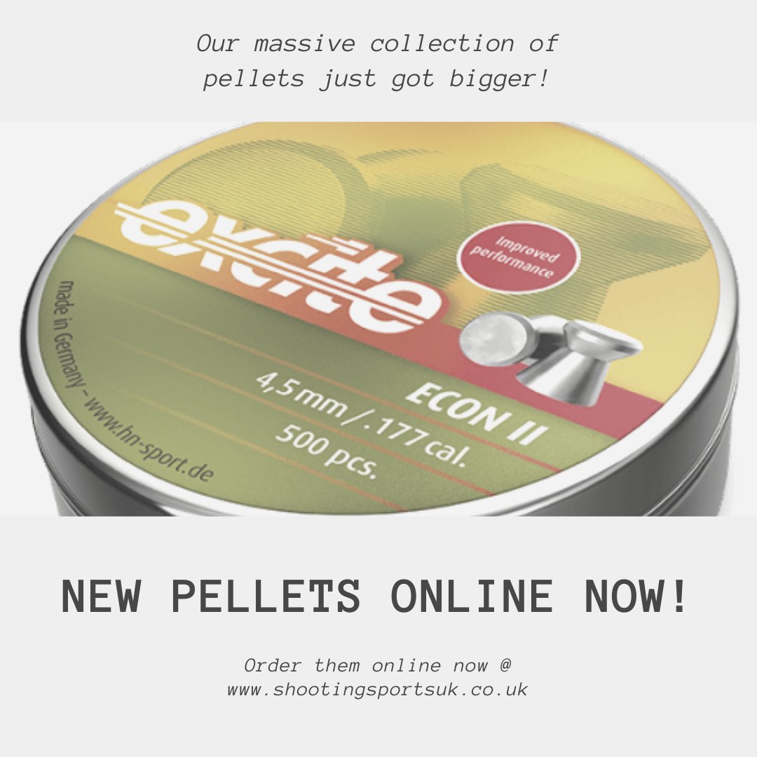 Shootingsportuk's tweet photo. We've just added more air rifle pellets to the site so order yours now before they're gone! 😉
We now have H&N pellets and more Bisley ones have been added! Check them out now!
https://t.co/y82Qu9vFVX
#pellets #airriflepellets #handn #bisley #airrifles #shooting #hunting https://t.co/g9ft1cTEj2