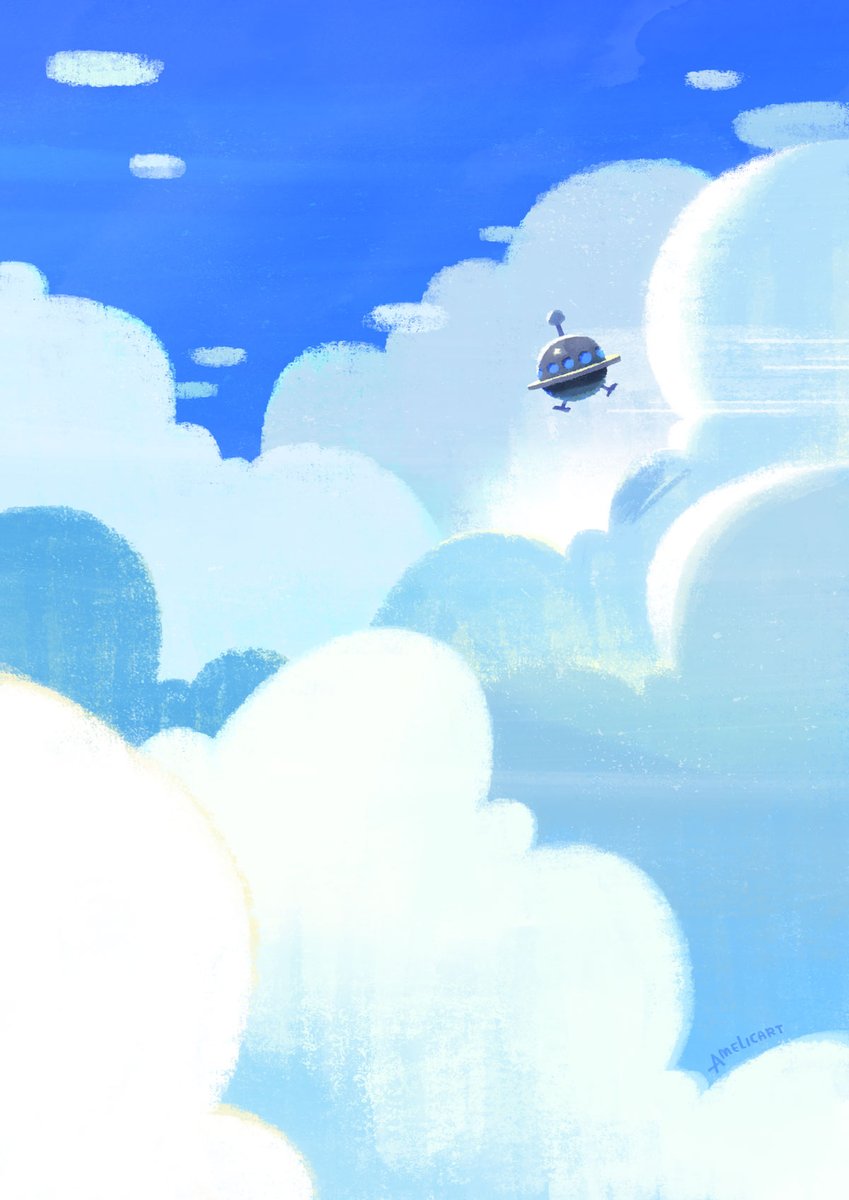 cloud sky no humans pokemon (creature) day outdoors flying  illustration images