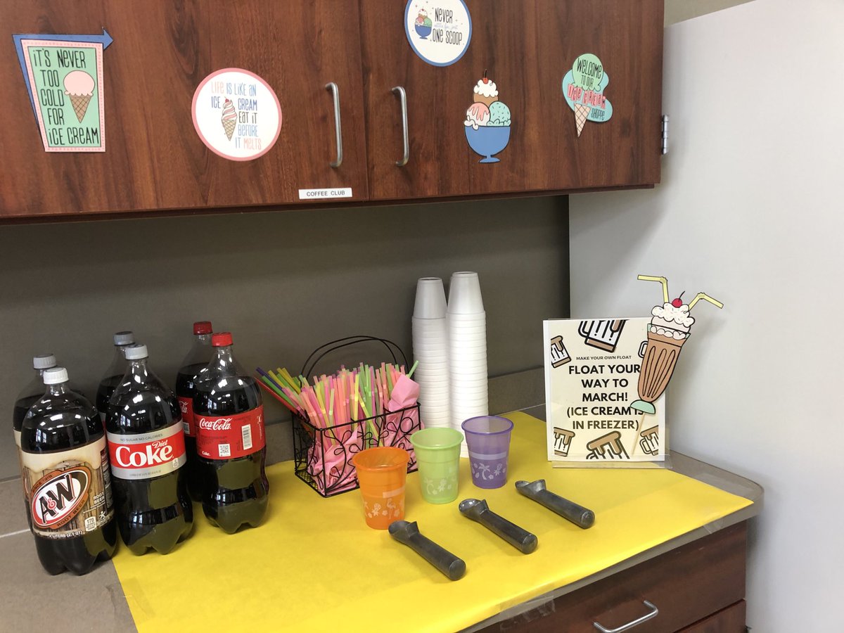 MRobinsonElem's tweet image. Treating our teachers to a Coke float! ⁦@CyFairISD⁩ #makinglearningmagical