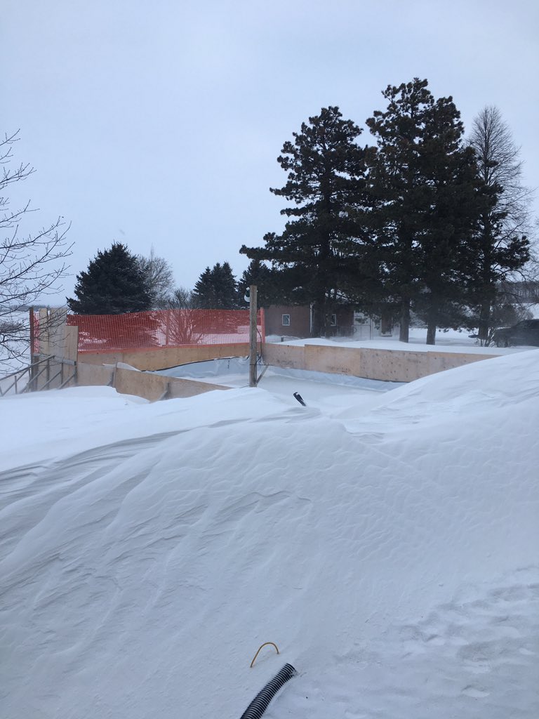 There’s a rink in there somewhere.  #backyardrink #LeapStorm