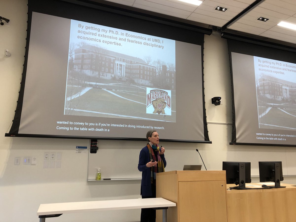 GCasselberry's tweet photo. Kicking off @UMassECo #ECoGSS2020 with keynote from @UMaine’s Dr. Kathleen Bell on the importance of boundary spanning and interdisciplinary research. https://t.co/Lewm37oFqb