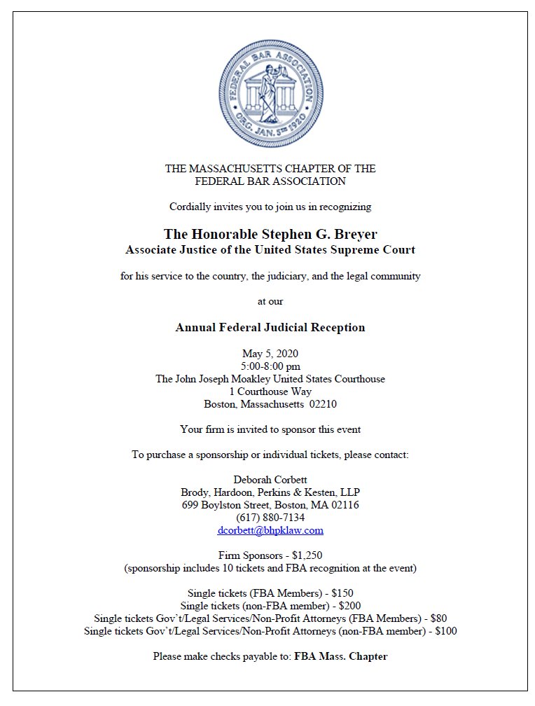 Federal Bar Association - Massachusetts Chapter tweet media