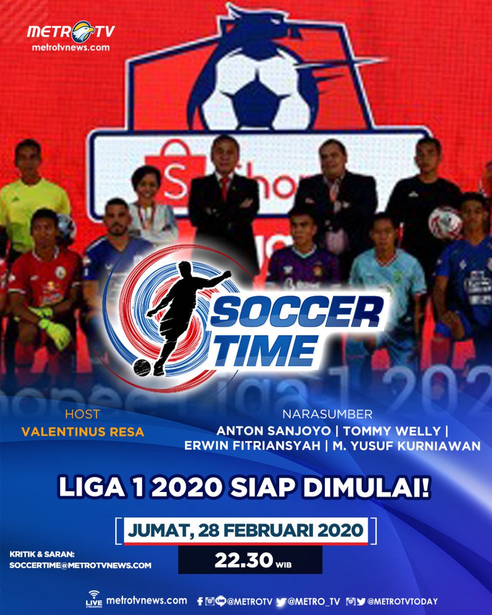 Halo soccer mania! Liga 1 akhirnya bergulir lagi tahun ini. Tim mana yang akan menjadi penantang terkuat sang juara bertahan Bali United?Sampai ketemu malam nanti, mulai pkl 22.30 WIB.#soccertimemetrotv #metrotv #sepakbola #liga1 #elclasico