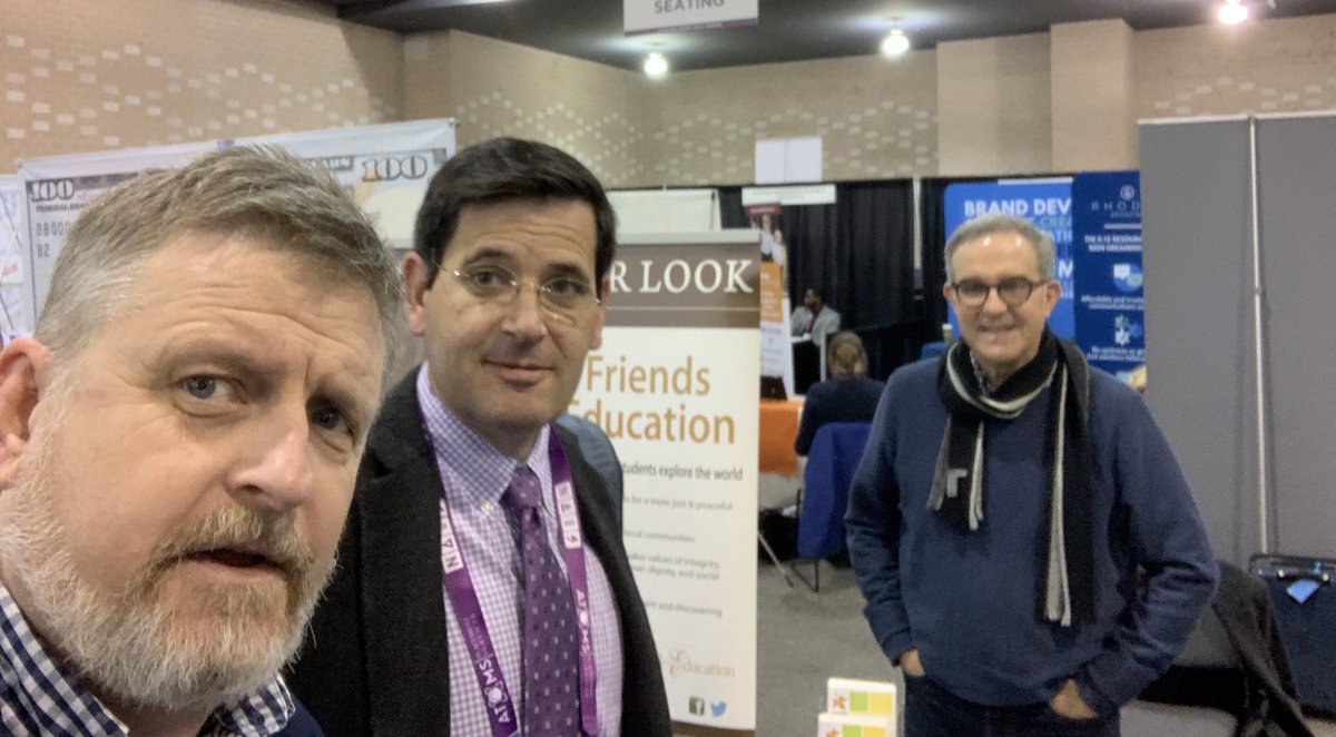 Matt Micciche, Head of Friends School of Baltimore (and FCE board member!), and Ed Hollinger, former Interim Head at Tandem Friends School collecting swag at the FCE table.
#QuakerEd #friendsbalt #TandemFriends
