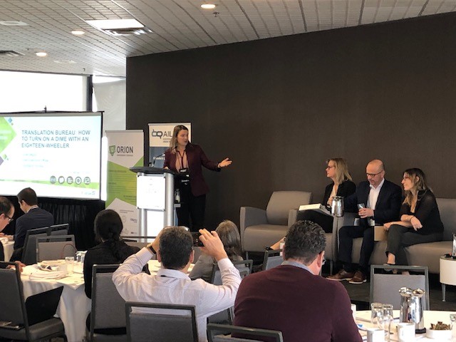 C'est un plaisir de participer à #RendezvousOttawa2020 et à Assemblée générale annuelle de l'@AILIA_Lang. Au #BureauDeLaTraduction <a href="/SPAC_PSPC/">Services publics et Approvisionnement Canada</a>, nous estimons qu'il est important d'entretenir des liens étroits avec les associations professionnelles de l’industrie langagière.