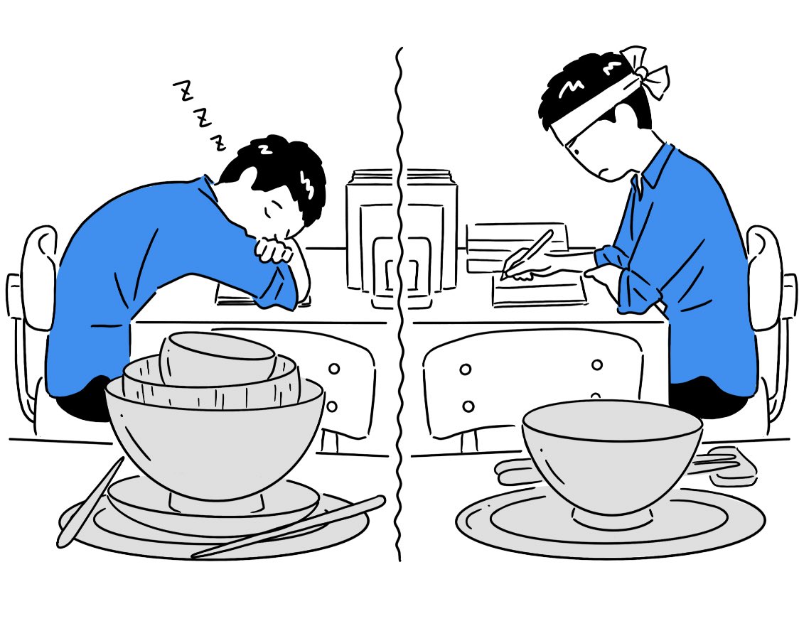 本文の内容を端的に伝えるための説明イラスト。どうすれば楽しくわかりやすく伝えられるのかに腐心する。多分、かっこいい絵を描きたいと思って描くのとは全然違う脳の領域を使っている。アイデアを出す段階が楽しく、描くのは(仕上げが特に)若干面倒…?