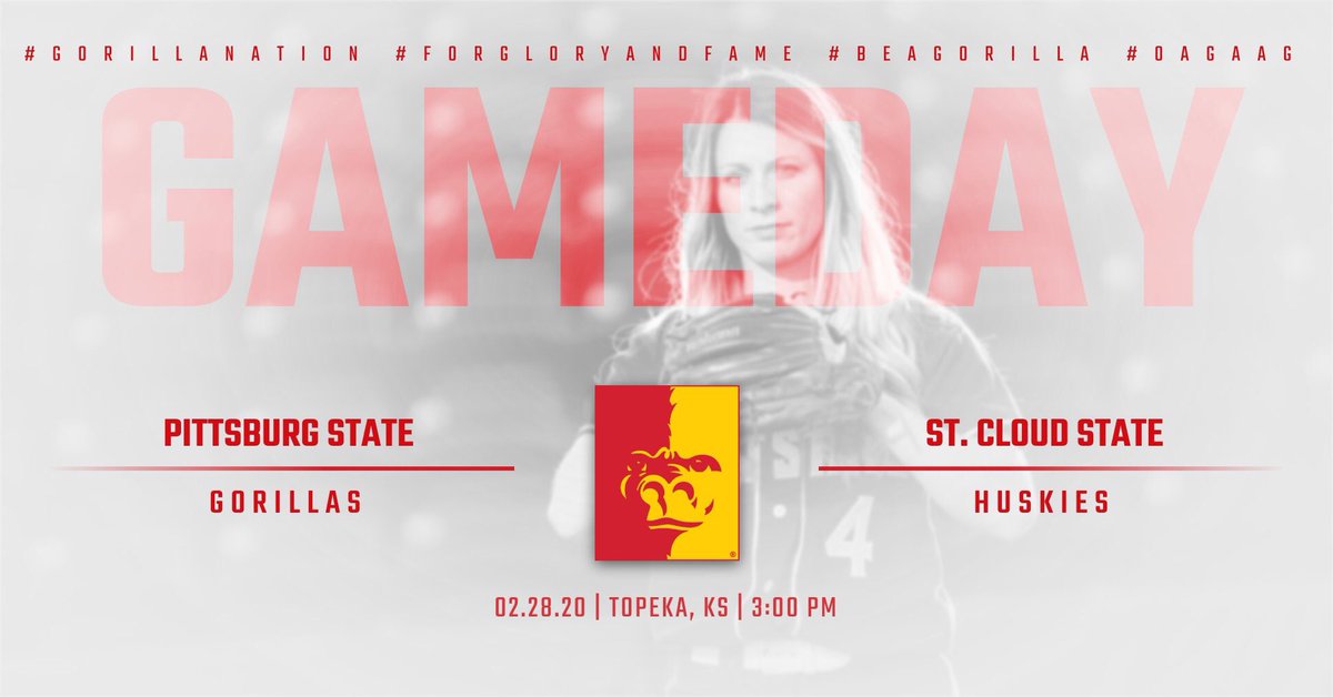 Another weekend tournament brings us to Topeka.  We begin today with games against Southwest Minnesota State and St. Cloud State. #GorillaNation