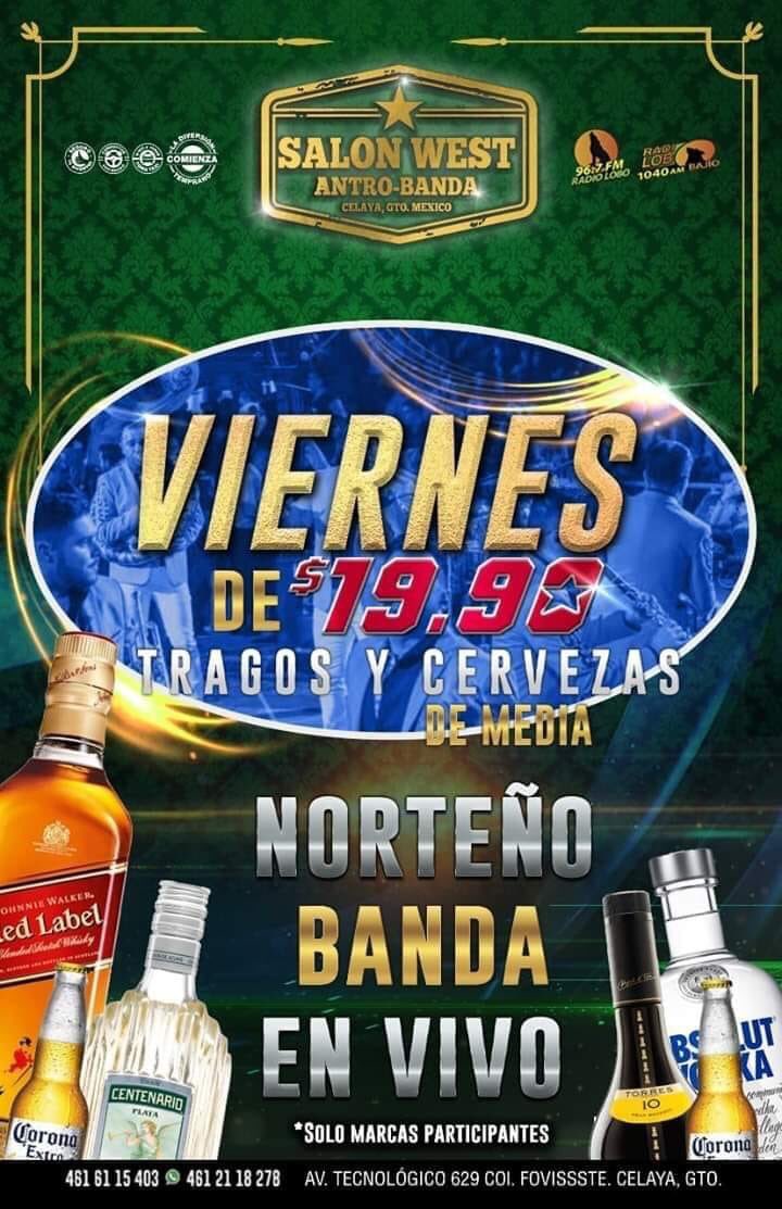 HOY VIERNES RESERVA POR QUE LA CERVEZA ESTA EN 19.90 TODA LA NOCHE
4611073157 😱 WATSAPP 4612118278 TIENES ALGÚN CUMPLEAÑOS O FESTEJA ALGO🎉🎉🎉🎉🎉🎉🎉🎉
 PREGUNTA POR NUESTRAS PROMOCIONES PARA TI 🍻🍻🍻🍻🍻🍻🍻🍻