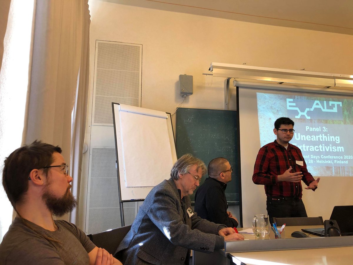 ExaltResearch's tweet image. Today EXALT had the honor of hosting one of the panels at #DevelopmentDays2020 with the title of &quot;Unearthing #extractivism&quot; 
Thank you to all the presenters and participants, we had some great new discussion on this emerging and topical research field! #devdays2020 @helsinkiuni