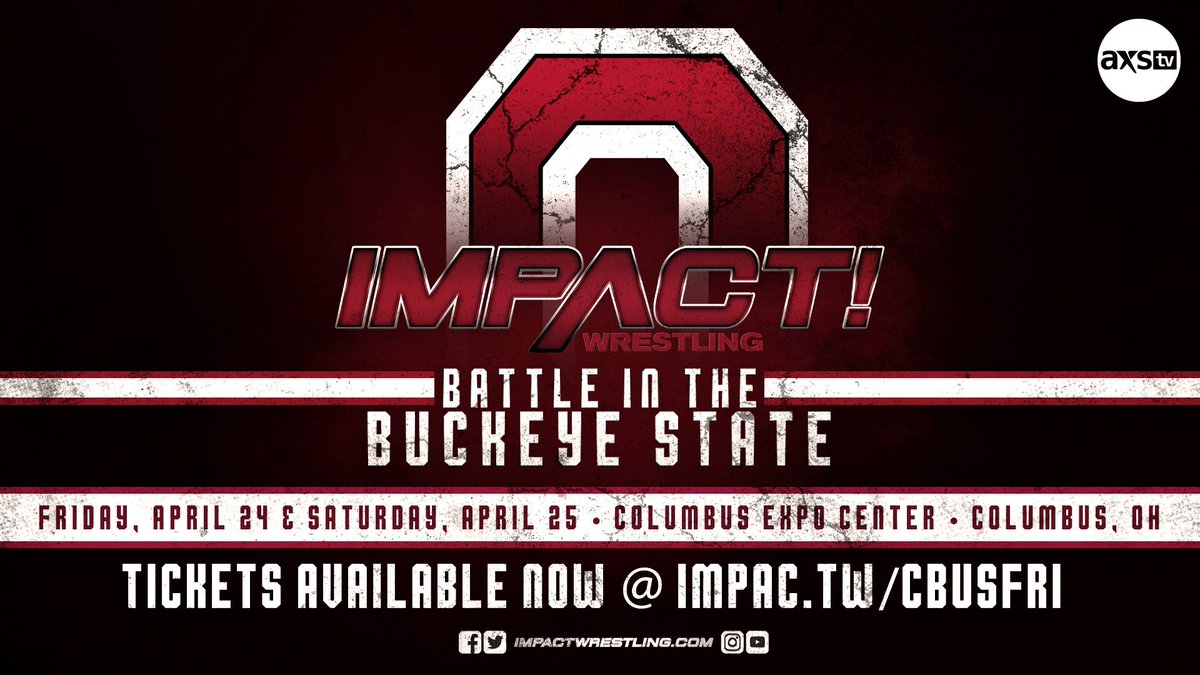 ThisIsTNA's tweet photo. Tickets are ON SALE NOW for IMPACT in Columbus, Ohio on April 24th and 25th! 

Titanium, April 24th and GA Combo Tickets: https://t.co/YVX0KJwKm9
April 25th Tickets: 
https://t.co/UH1qVbIBbT https://t.co/0P9y8LwZ1w